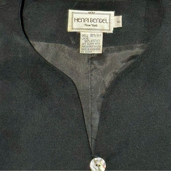 Henri Bendel EUC Vintage Silk Suit, Long Line blazer & Ankle Trousers, size 6/8 - Picture 9 of 13